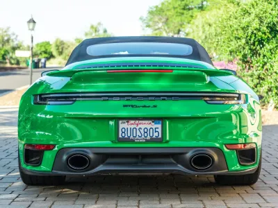 2021 Porsche 911 Turbo S Cabriolet in Python Green
