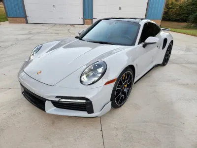 2021 Porsche 911 Turbo S Coupe in Chalk