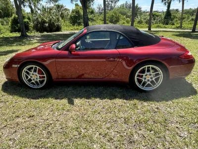 2009 Porsche 911 Carrera 4S Cabriolet in Ruby Red Metallic