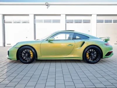 2017 Porsche 911 Turbo S in Python Green Chromaflair