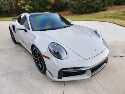 2021 Porsche 911 Turbo S Coupe in Chalk