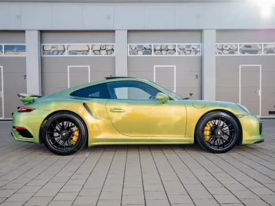 2017 Porsche 911 Turbo S in Python Green Chromaflair