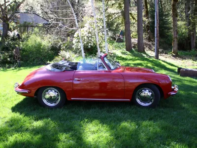 1964 Porsche 356SC Cabriolet in Ruby Red