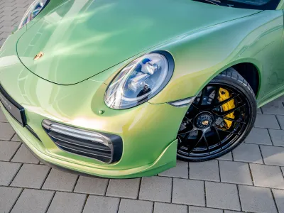 2017 Porsche 911 Turbo S in Python Green Chromaflair