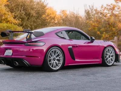2023 Porsche 718 Cayman GT4 RS Weissach Package in Ruby Star Neo