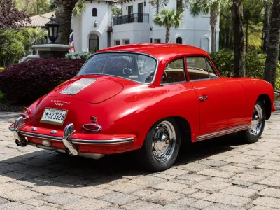 1961 Porsche 356B Karmann Notchback in Ruby Red