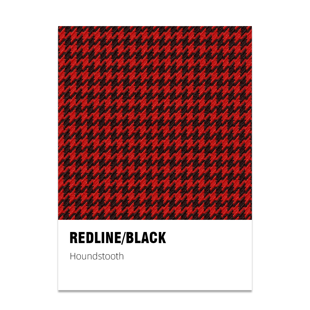 Houndstooth Seat Fabric - Redline / Black